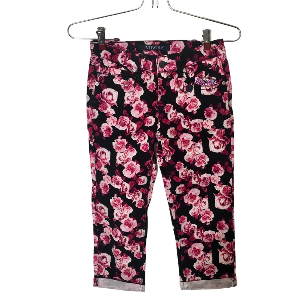 Vigoss, girls size 12, rose capri adjustable waist